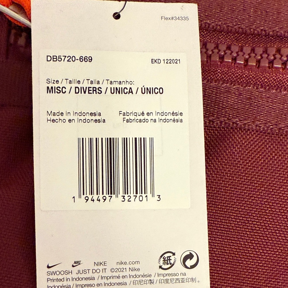 VT/Virgina Tech Maroon and Orange Durable Dive Bag - Picture 4 of 4